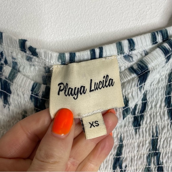 PLAYA LUCILA Smocked Printed Dress Black/White
Print XS - Picture 3 of 5